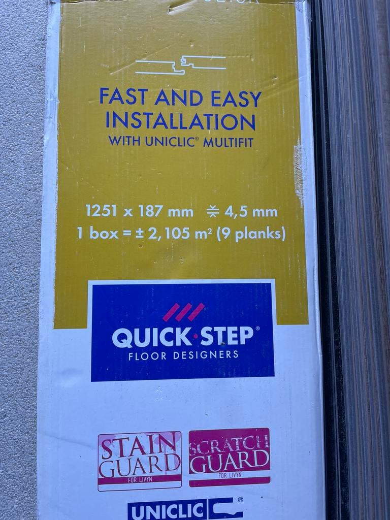 Quick-Step Livyn klikvloer 12 m² –waterproof  - MOET WEG!, Ophalen, Zo goed als nieuw