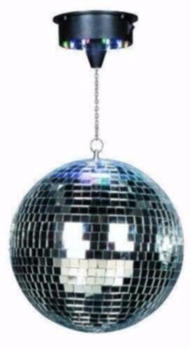 Disco spiegel bol 25 cm met led motor [221-B], Ophalen of Verzenden, Nieuw
