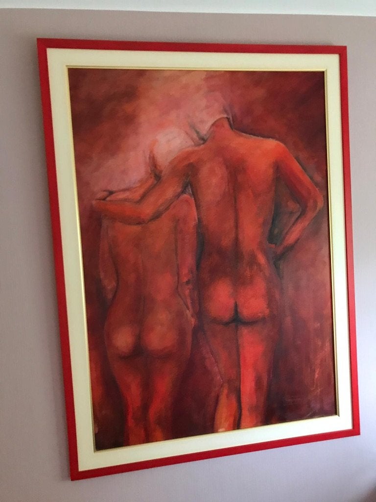 Schilderij Jos Vanhenden, Ophalen, Klassiek, Ingelijst, Portret of Personen