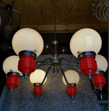 vintage space age kroonluchter Italy 60er jaren, Ophalen, Huis en Inrichting