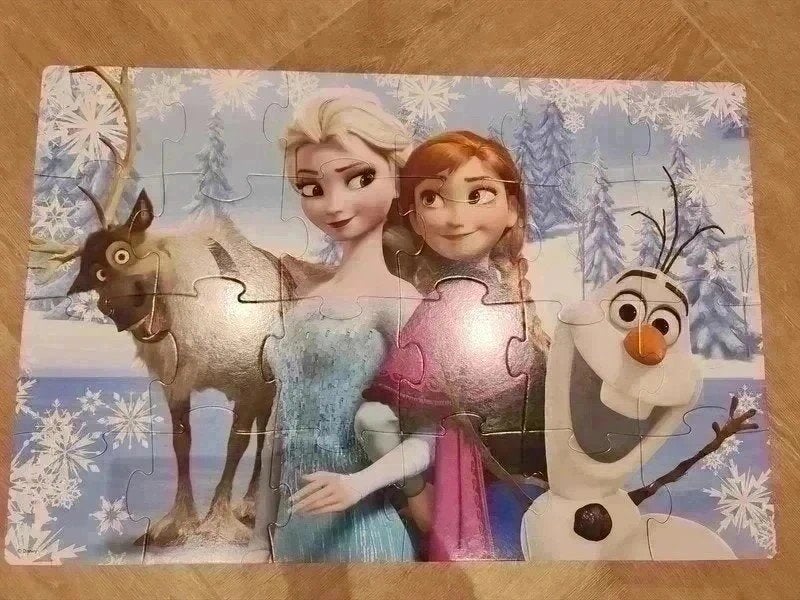 Frozen puzzel olaf, Ophalen of Verzenden, 10 tot 50 stukjes, Zo goed als nieuw, 2 tot 4 jaar