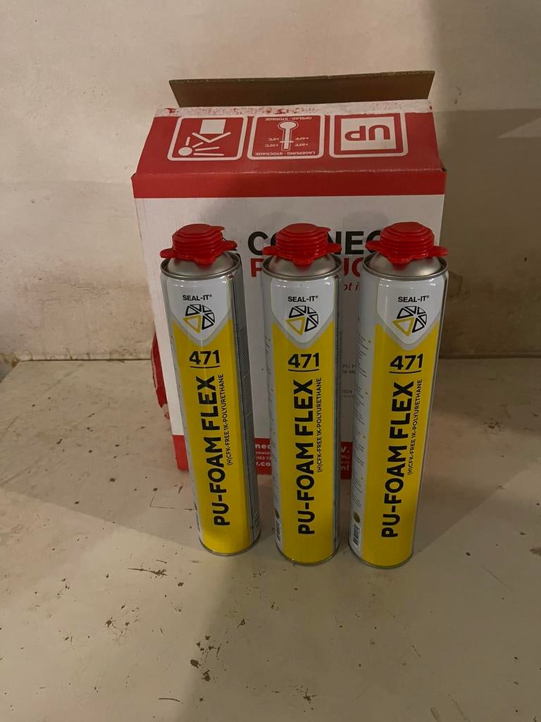 Mousse PU, mousse PU Flex et nettoyant PUR - OP=op !, Enlèvement ou Envoi, Comme neuf