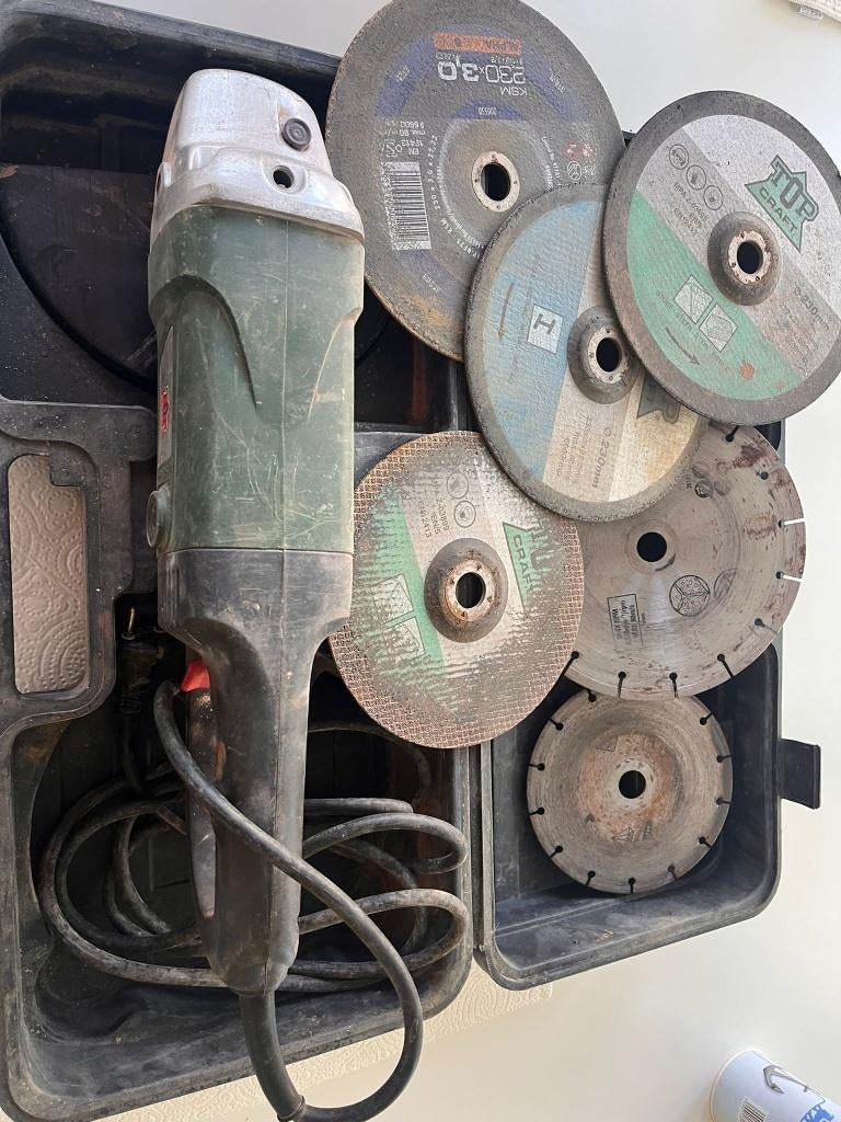 Slijpschijf + bladen, Doe-het-zelf en Bouw, Ophalen, Gebruikt, 1000 watt of meer, Haakse handslijpmachine