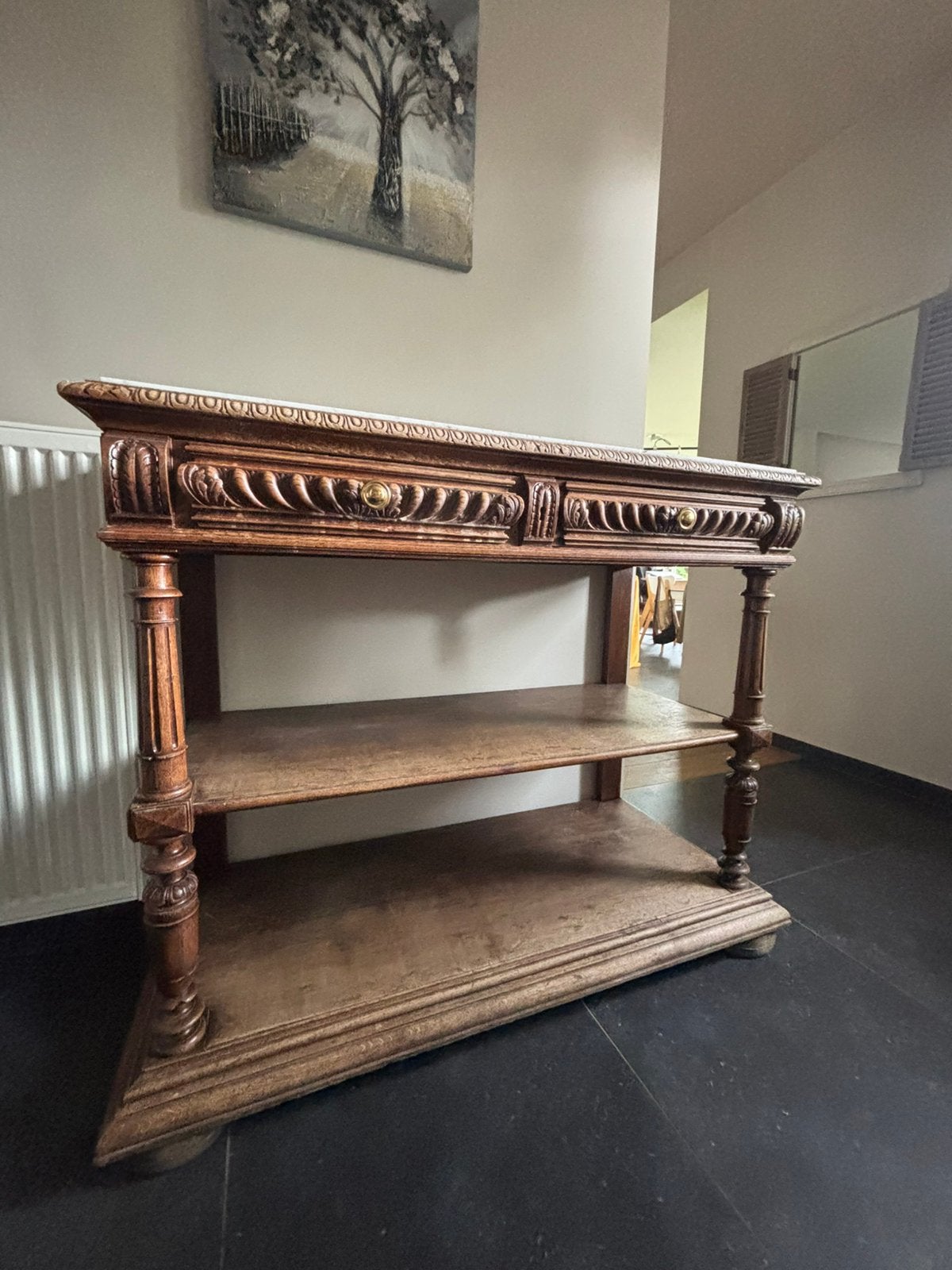 Antieke houten console, Antiek en Kunst, Ophalen