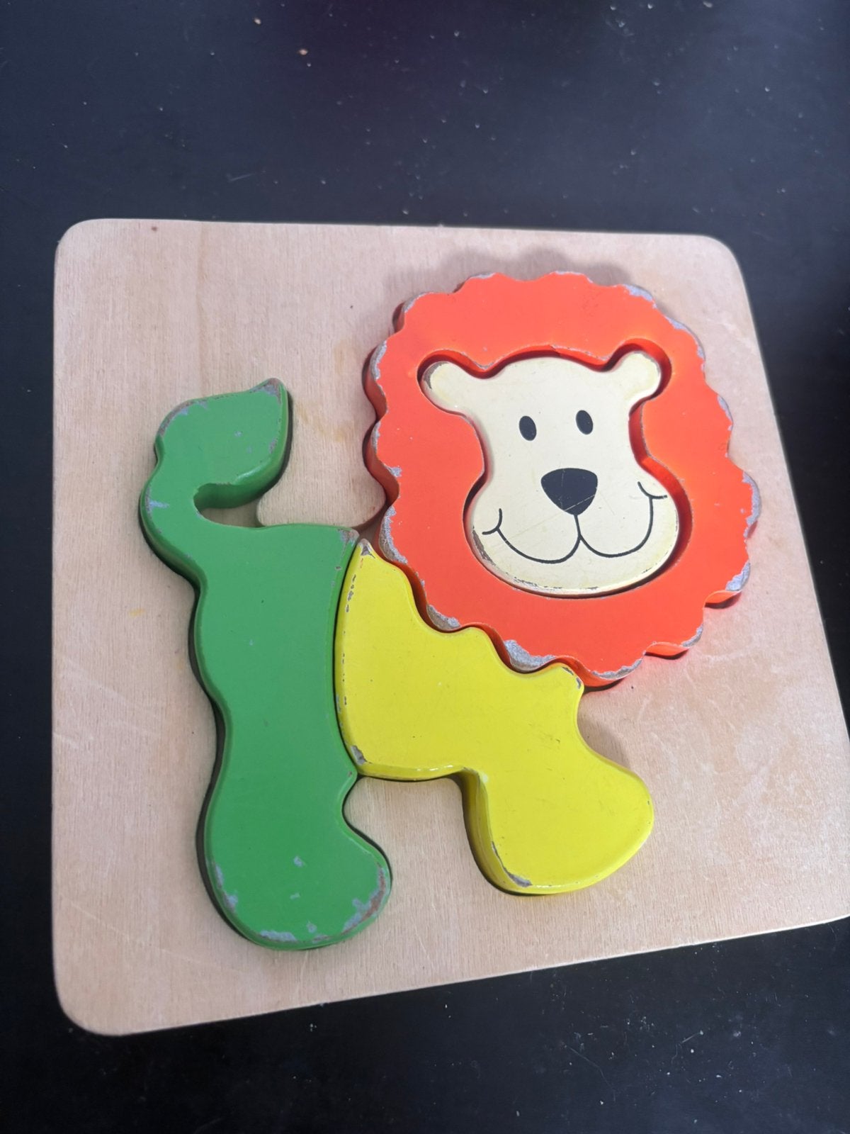 Kinderpuzzel leeuw, Kinderen en Baby's, Ophalen, 2 tot 4 jaar, Gebruikt, Van hout