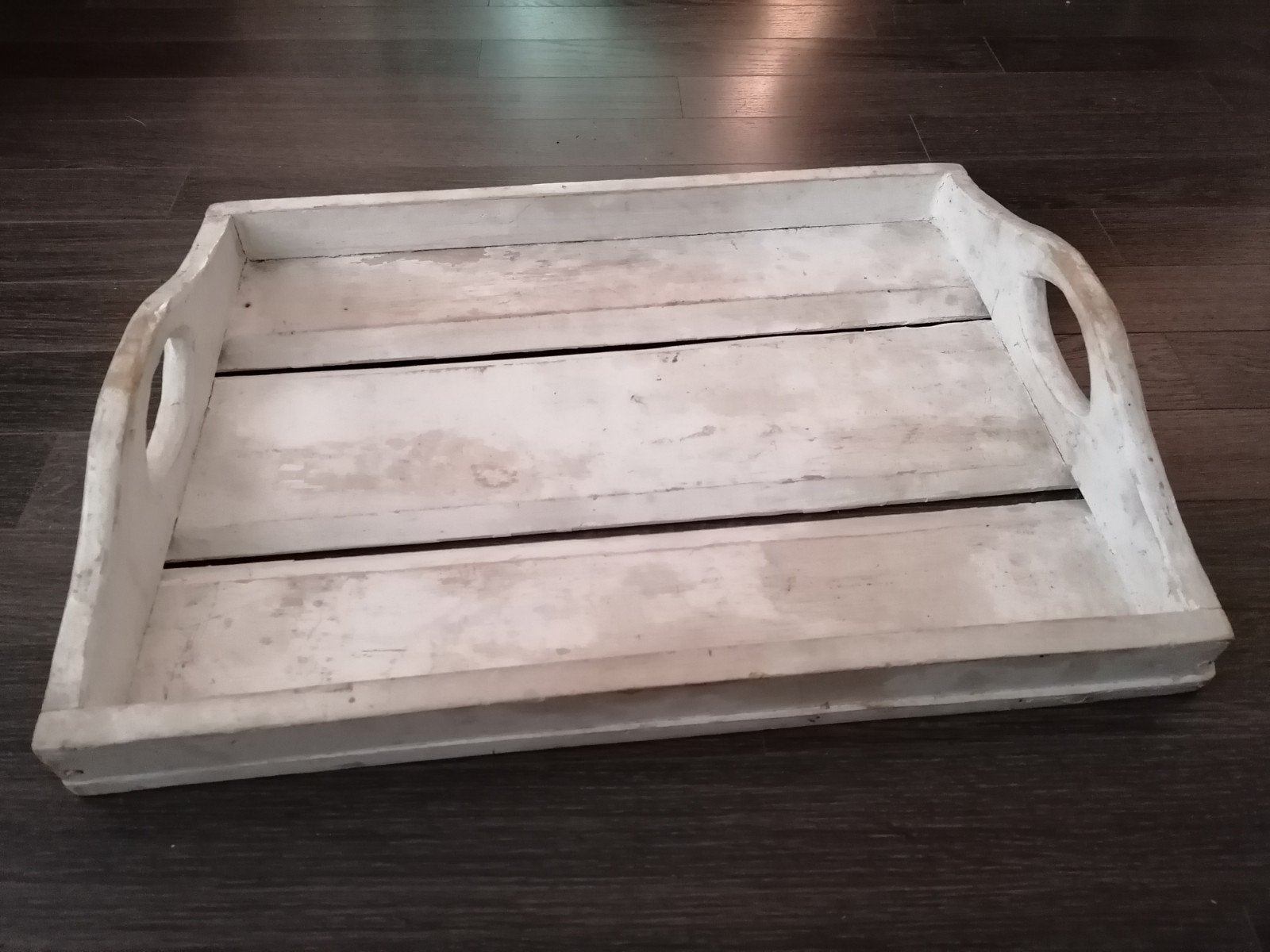 Vintage dienblad- landelijke stijl, Huis en Inrichting, Ophalen of Verzenden, Rechthoekig, Hout, Dienblad