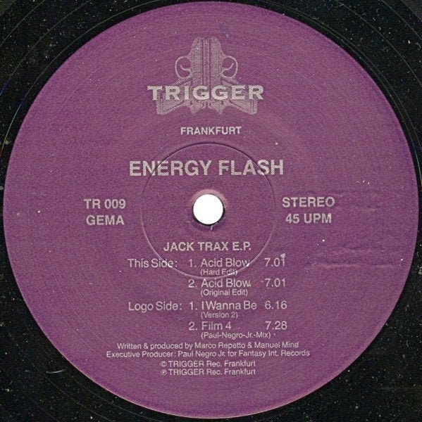 Energy Flash - Jack Trax E.P., CD & DVD, Vinyles | Dance & House, Comme neuf, Techno, EP, EP, 12 pouces, Enlèvement ou Envoi