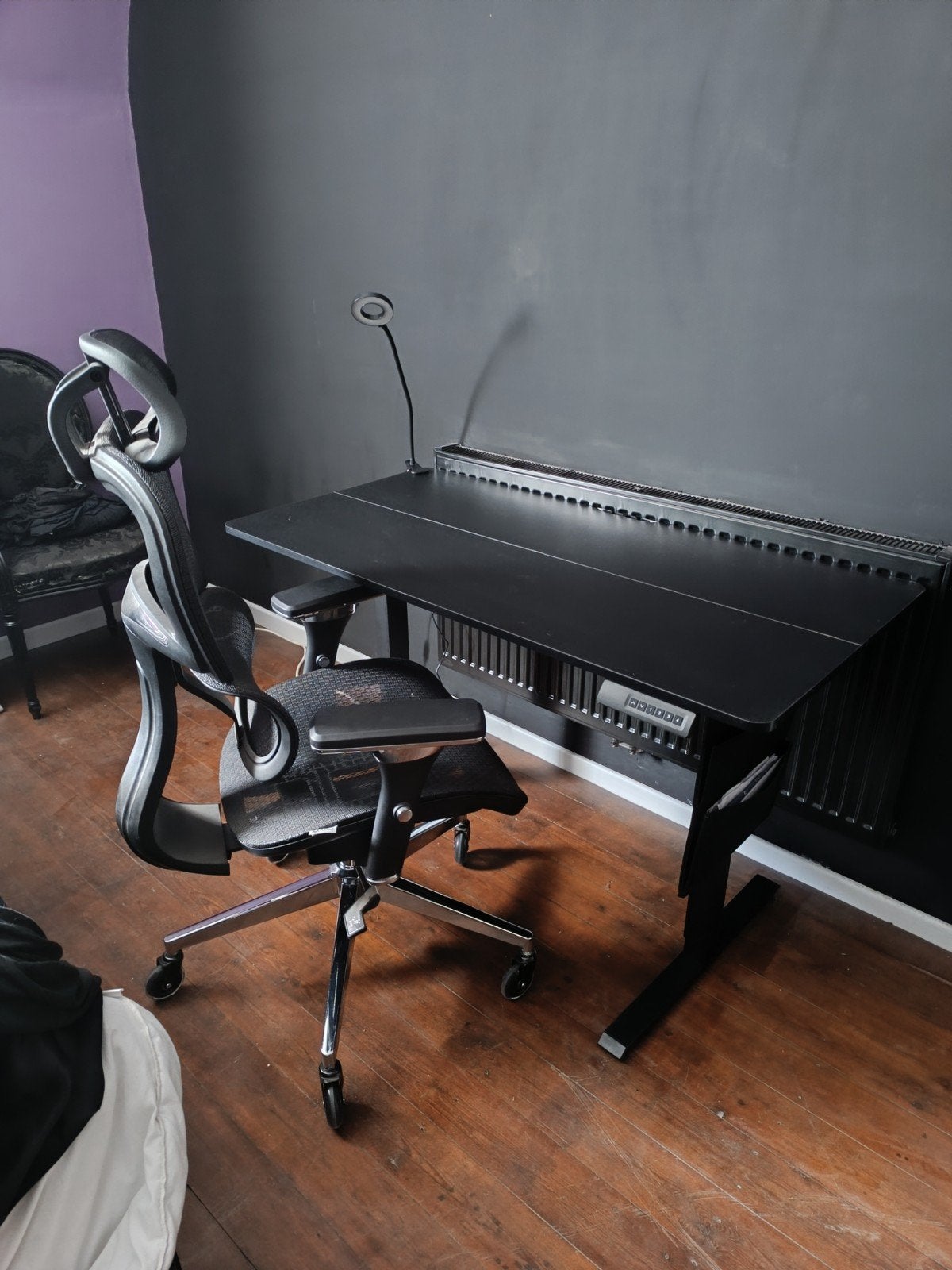 Elektrische bureau met ergonomische bureaustoel, Ophalen, In hoogte verstelbaar
