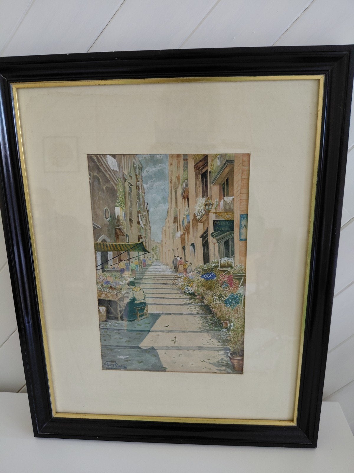 Aquarel Frans Christiaens (1887-1977), Ophalen