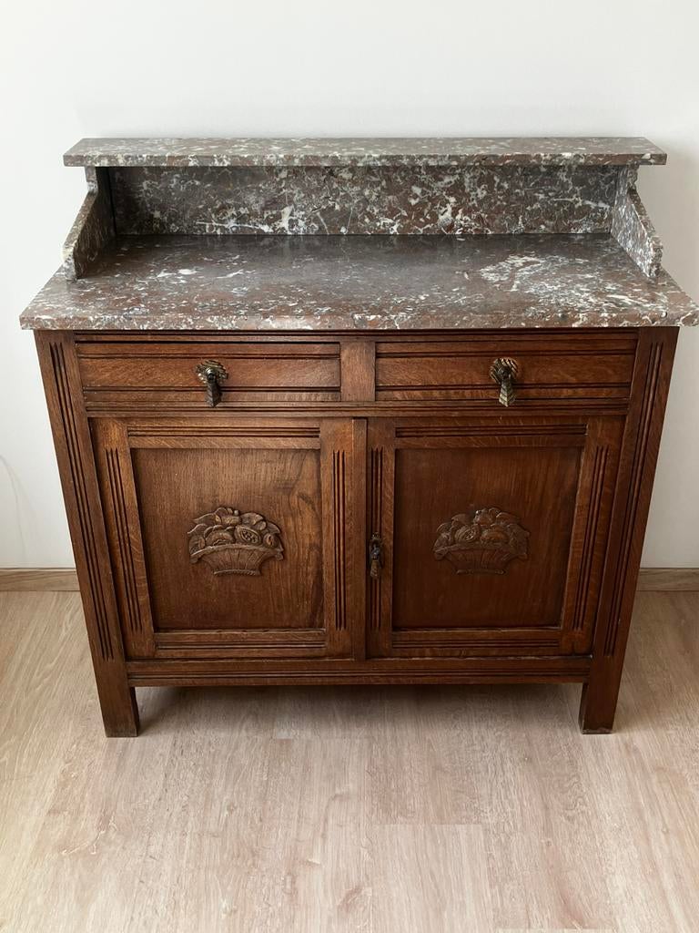 Antieke commode met marmeren blad, Ophalen