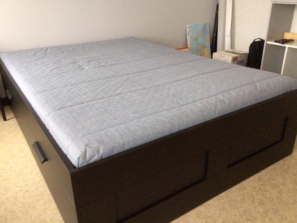 Bed van 1 m 40 met 4 diepe schuiven., Huis en Inrichting, Ophalen, Zo goed als nieuw