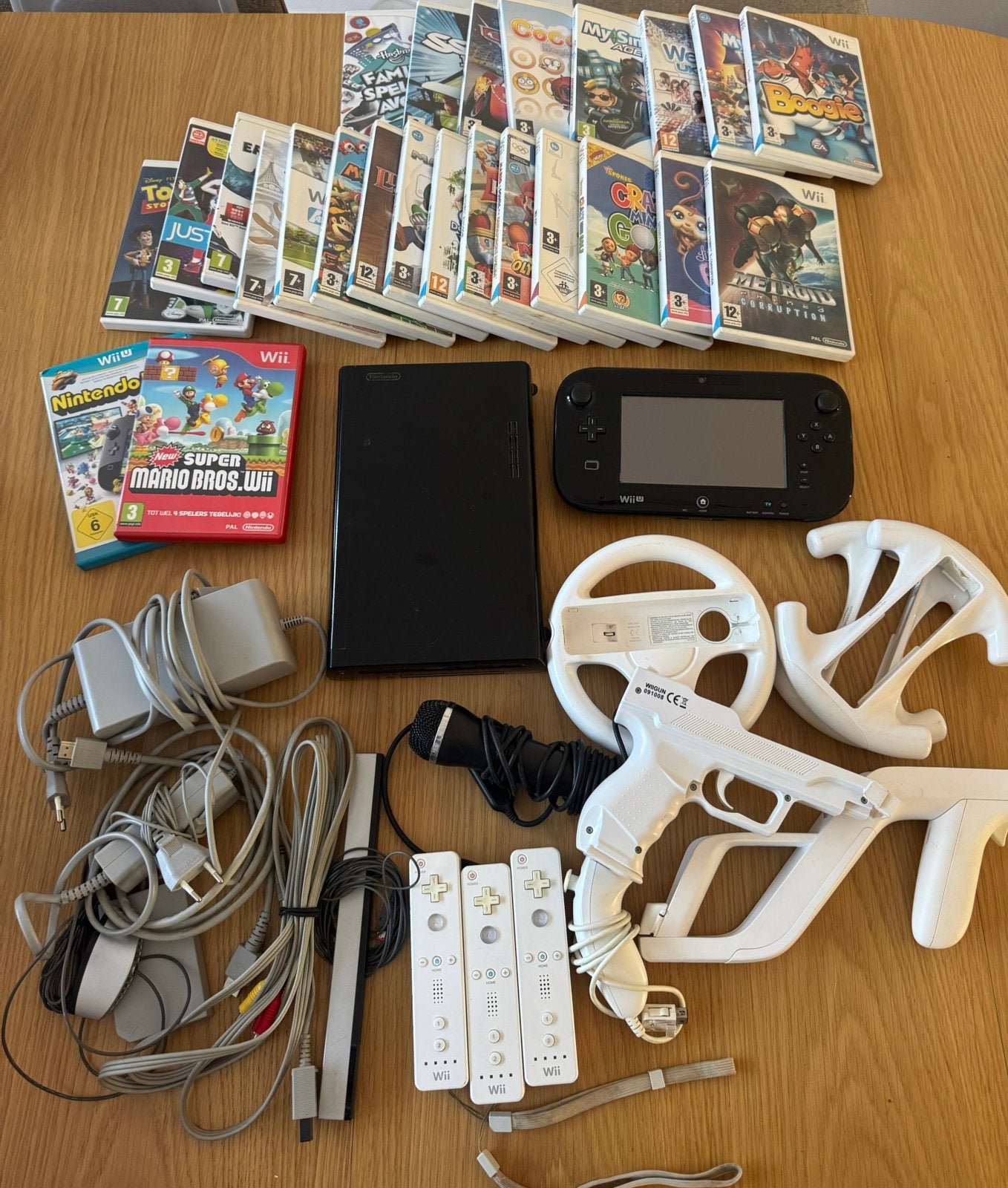 Wii U bundel + veel spellen, Ophalen, Gebruikt, Met 3 controllers of meer, Met games