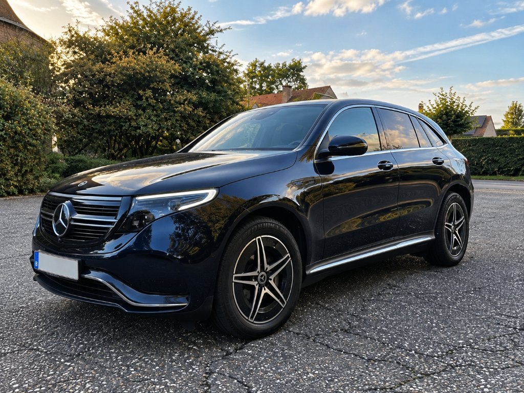 Mercedes EQC400 AMG FULL 39.000 km garantie 1/2029, Autos, Cuir, Achat, Entretenue par le concessionnaire, Noir