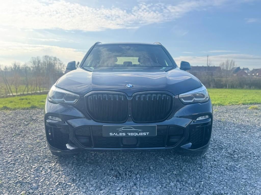 BMW X5 45e, Auto's, BMW, Automaat, Blauw, Leder, Hybride Elektrisch/Benzine