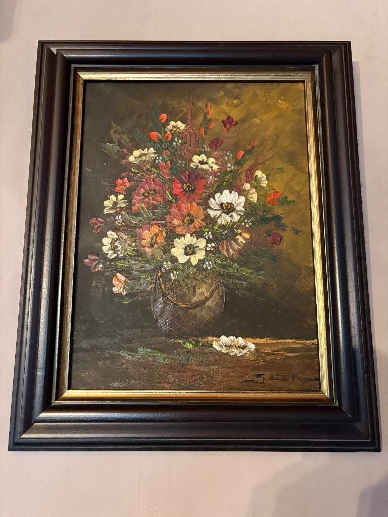 Schilderij, Antiek en Kunst, Ophalen, Bloemen