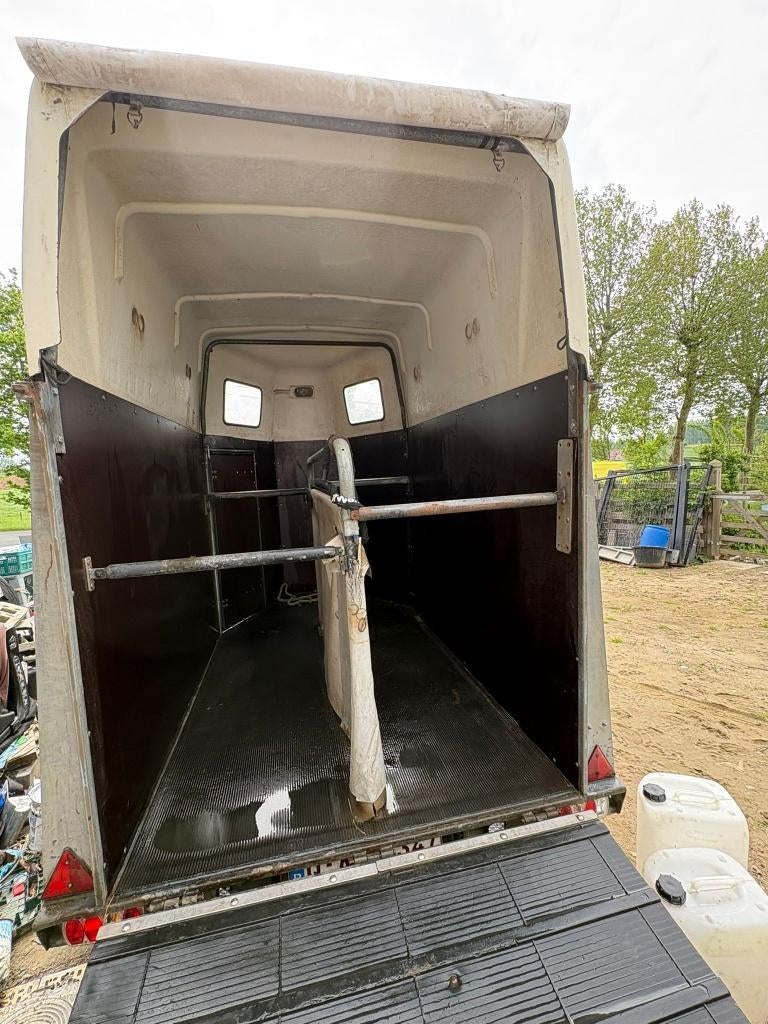 Paardentrailer, Enlèvement, Utilisé, Bois, Remorque 2 chevaux