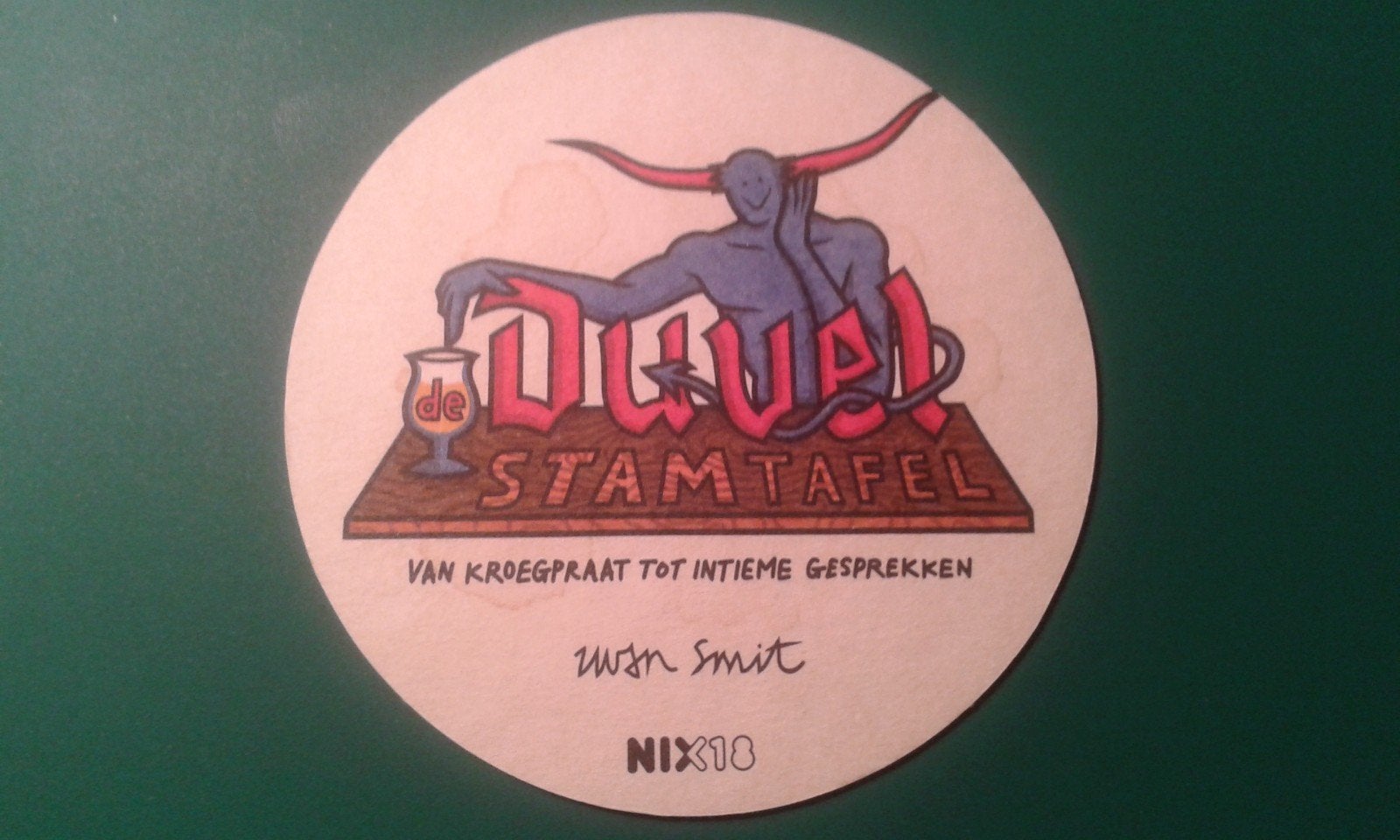 Tapis à bière DUVEL Stamtafel, Enlèvement ou Envoi, Utilisé, Duvel