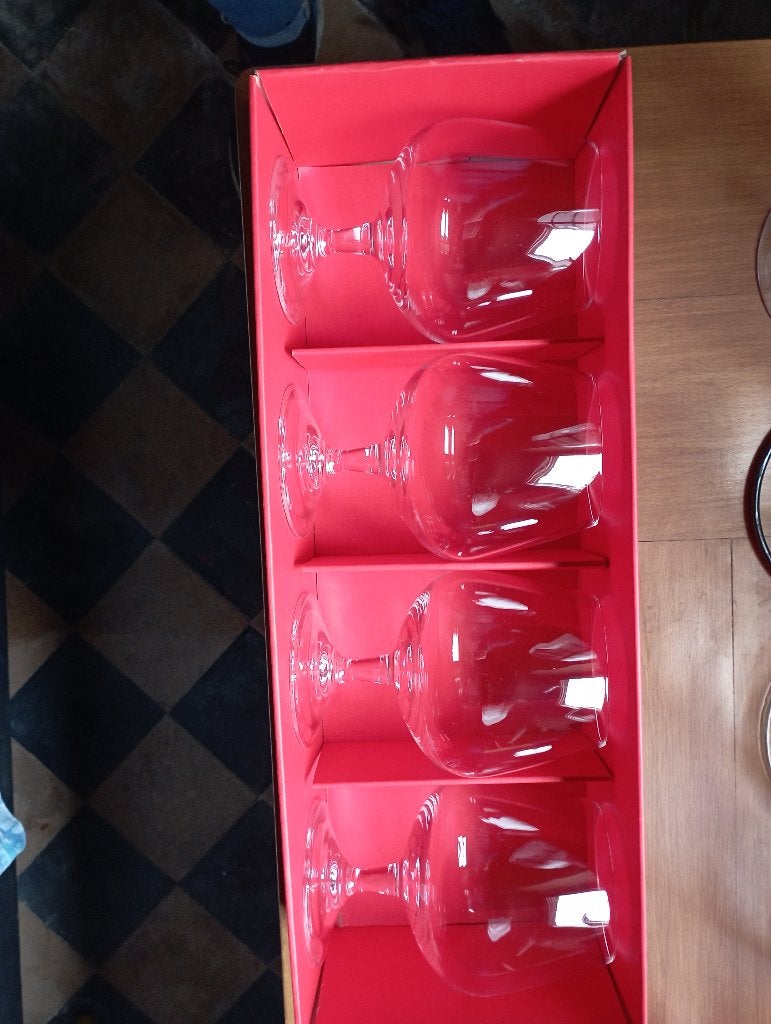 Verre à Cognac (4) en cristal, Antiquités & Art, Enlèvement
