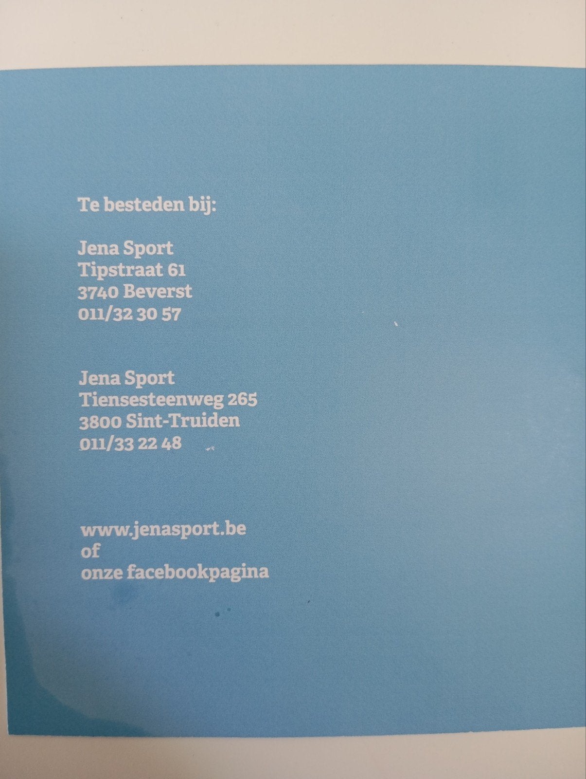 Cadeaubon tennis winkel Jena, Cadeaubon, Warenhuis- of Winkelbon
