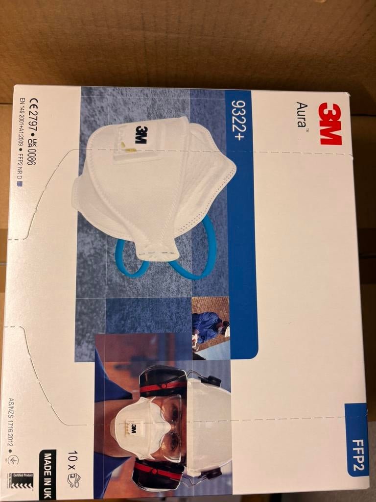 3M 9322+ Aura, Doe-het-zelf en Bouw, Adembescherming, Ophalen, Nieuw, Stofmaskers