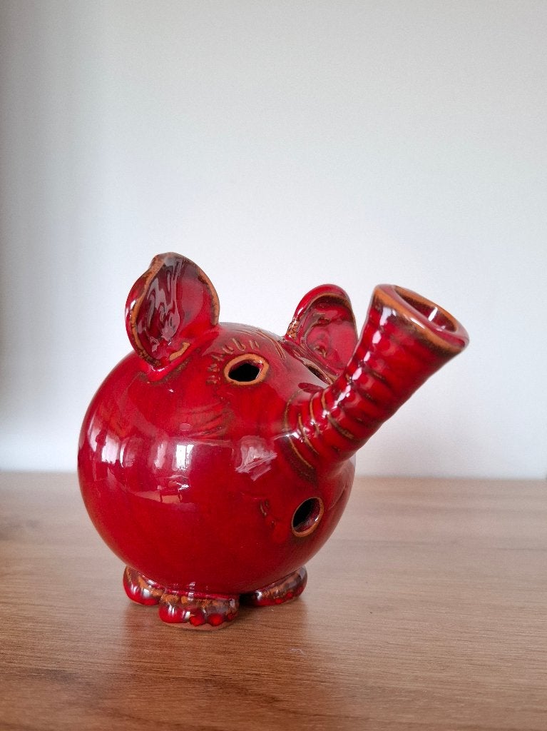 Vintage West-Germany keramische olifantspaarpot, Antiek en Kunst, Ophalen of Verzenden