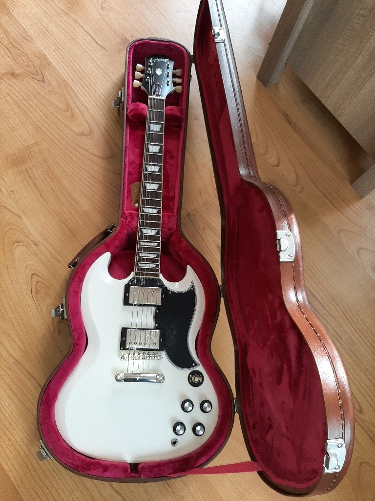 Epiphone 1961 Les Paul SG Standard - aged classic white, Ophalen, Zo goed als nieuw, Solid body, Epiphone