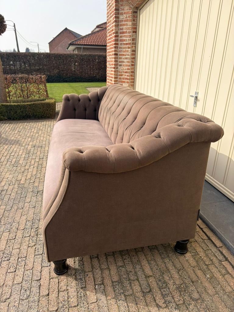Stoffen gecapitonneerde zitbank, Maison & Meubles, Canapés | Salons, 75 à 100 cm, 300 cm ou plus, Quatre personnes ou plus, Banc droit