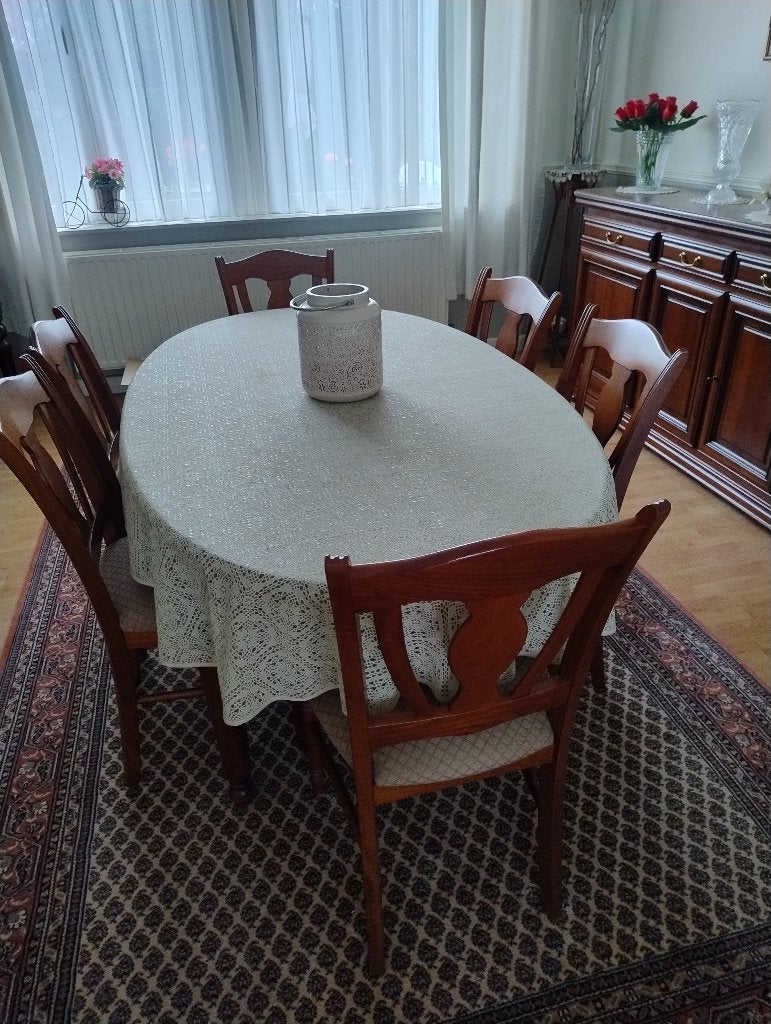 Kersenhouten eetkamer, Ophalen, Gebruikt, Klassieke stijl, 4 tot 6 stoelen