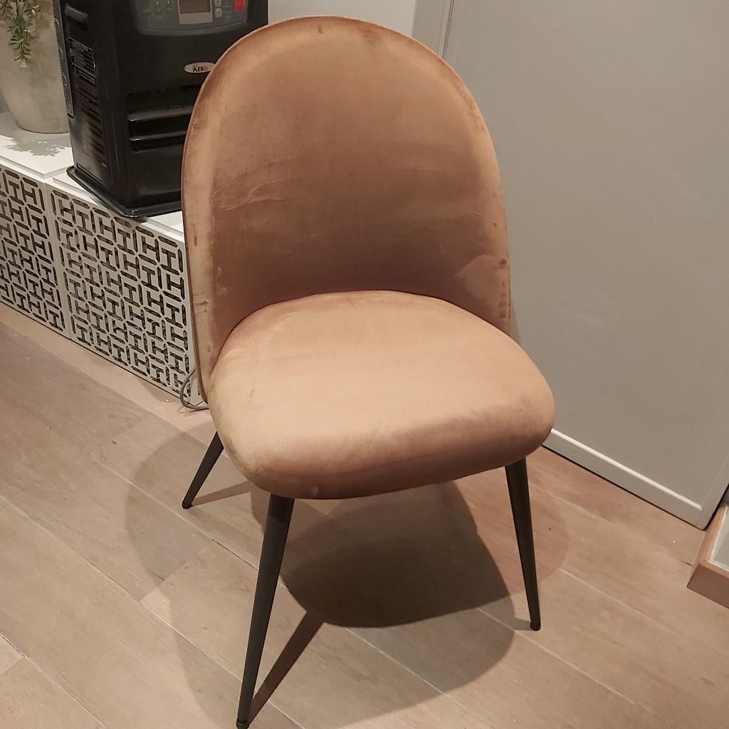 Chaises de salle à manger brunes. Velours. Il reste 4 ou 6 p, Enlèvement, Brun