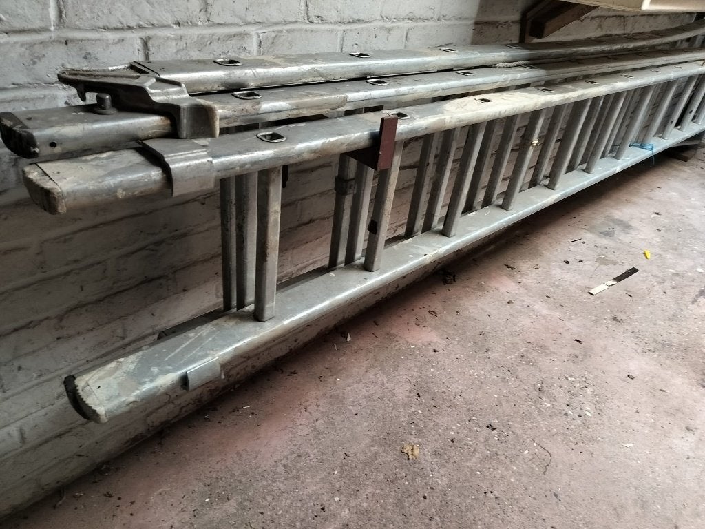 3-delige  alu ladder met 3 x13 treden, Ophalen, Gebruikt, Ladder, Opvouwbaar of Inschuifbaar