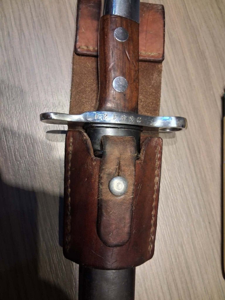 bayonet zwitsers M1918/55 , zeldzamere bayonet, Verzamelen, Ophalen of Verzenden