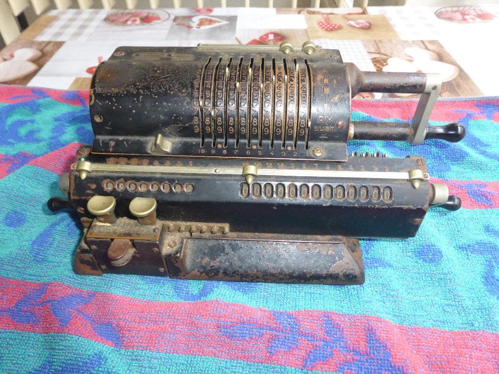 mechanise antieke rekenmachine original-odhner, Ophalen of Verzenden