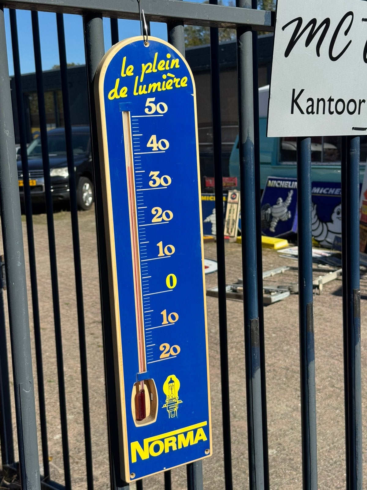 NORMA Lampen oude reclame thermometer, Verzamelen, Ophalen, Reclamebord, Gebruikt, .