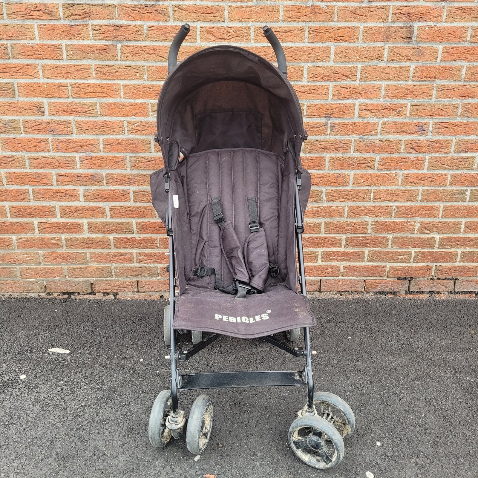 Prachtige kinderbuggy/kinderwagen Pericles in grijze kleur, Ophalen