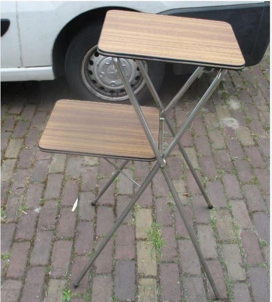 Table de projection de diapositives rétro en bois et métal, Enlèvement ou Envoi, Maison et Meubles