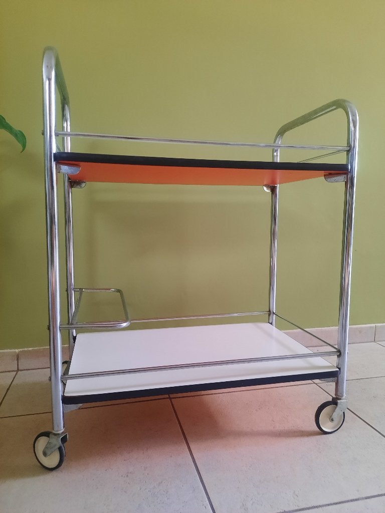 Vintage serveerwagen jaren 60, Ophalen, Zo goed als nieuw