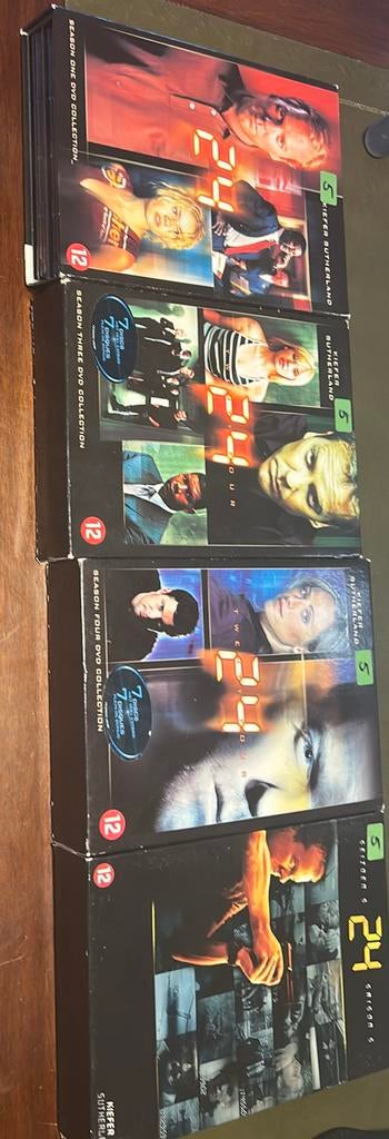 24 : seizoen 1-3-4-5, Cd's en Dvd's, Ophalen of Verzenden, Gebruikt, Actiethriller
