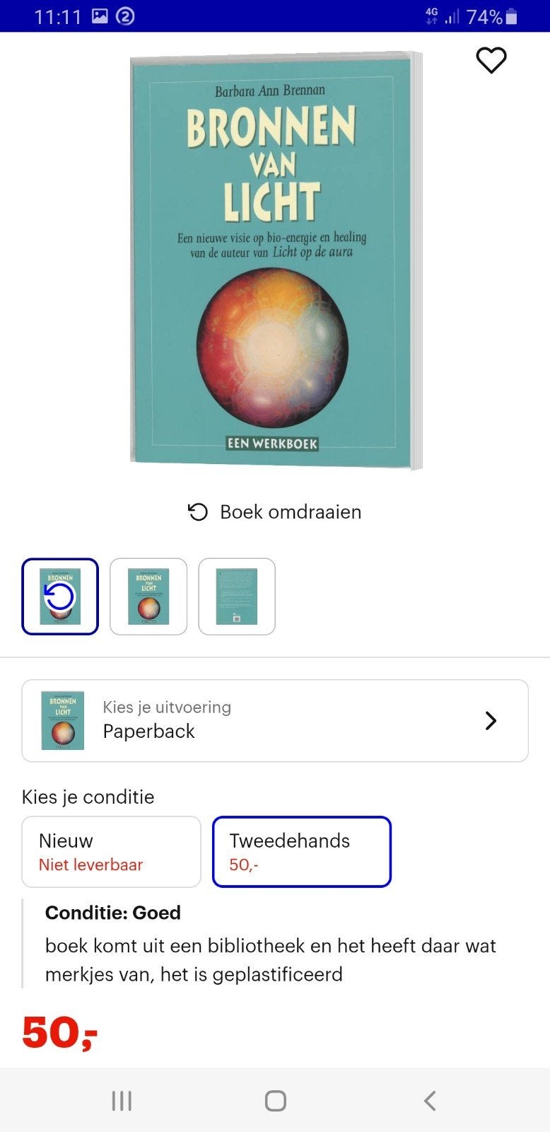 Barbara Ann Brennan - Bronnen van licht: EEN WERKBOEK, Enlèvement ou Envoi, Comme neuf, Barbara Ann Brennan