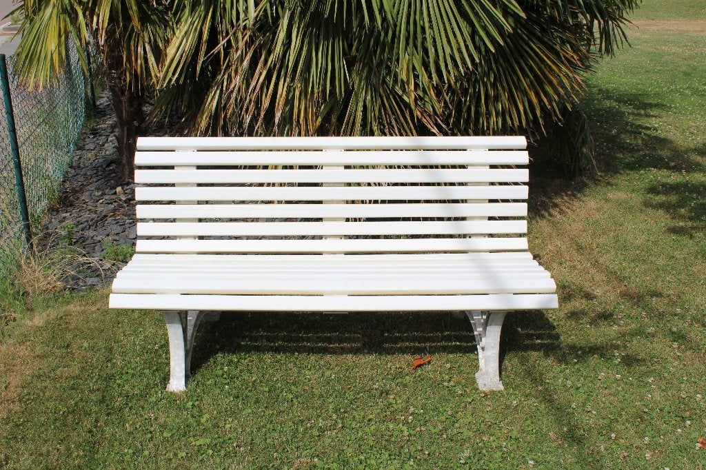 Banc de jardin 3 places, Jardin & Terrasse, Bancs de jardin, Enlèvement, Utilisé, Plastique