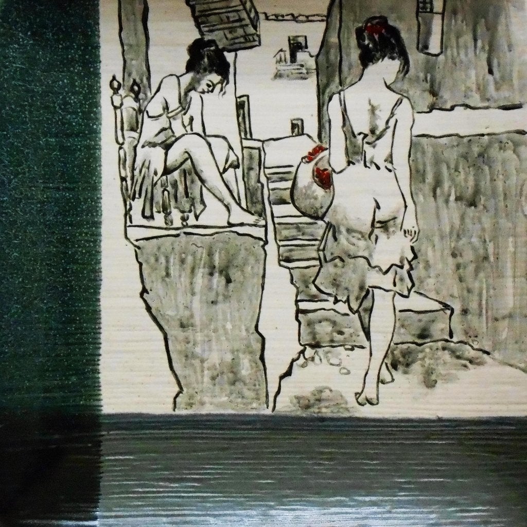 Céramique artisanale « Cour italienne », Envoi, Neuf, Assiette ou Plat