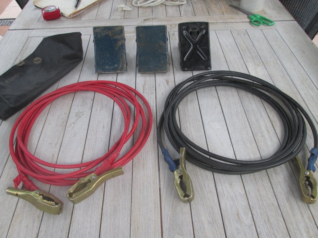 paar startkabels plus /mon autos enz lengte 5meter, Enlèvement, Neuf