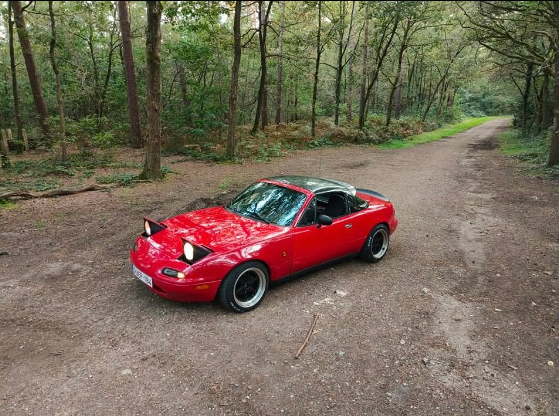 1991 Mazda mx5 na turbo, Auto's, Achterwielaandrijving, Zwart, 4 cilinders, Particulier