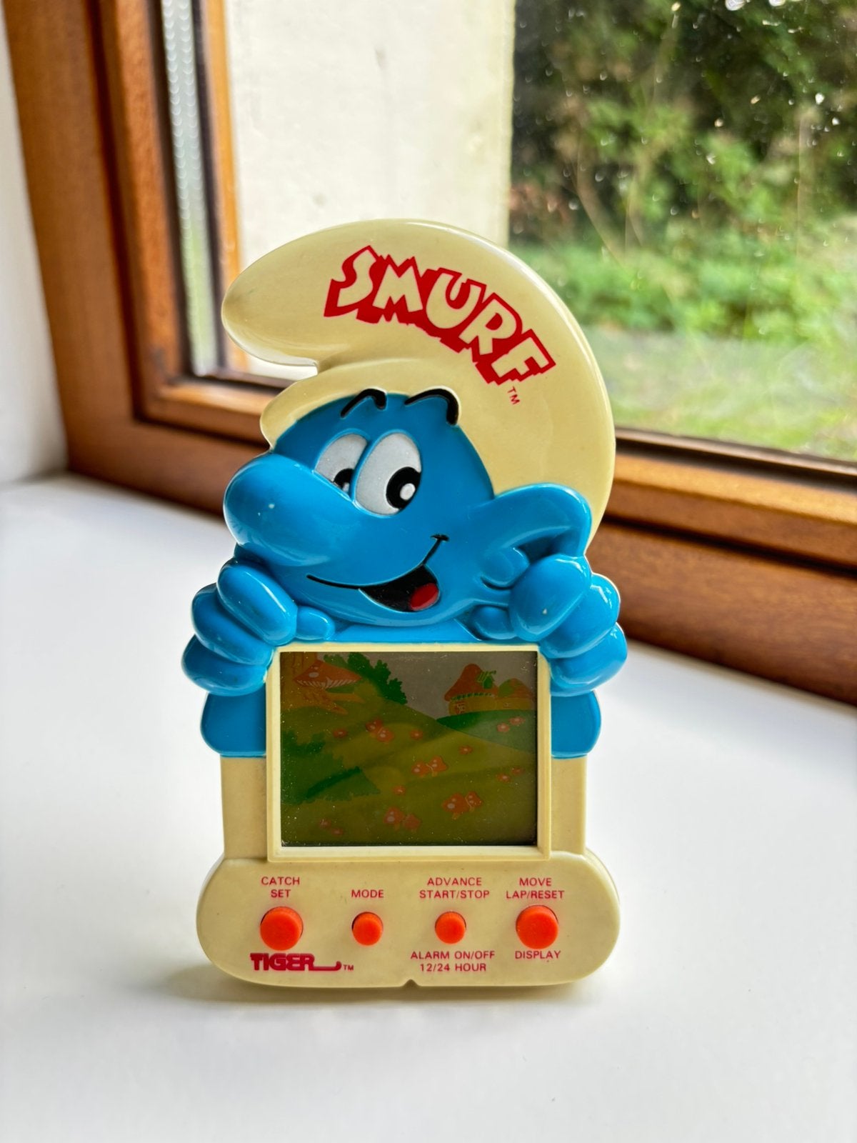 Vintage Tiger Smurf LCD Clock Game 1983 – Peyo – werkend, Ophalen of Verzenden