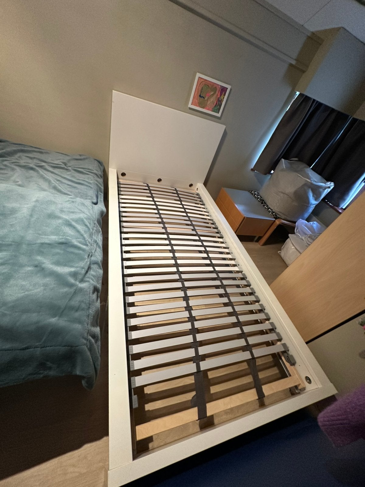 IKEA MALM bedframe met Lonset lattenbodem, Ophalen, Zo goed als nieuw