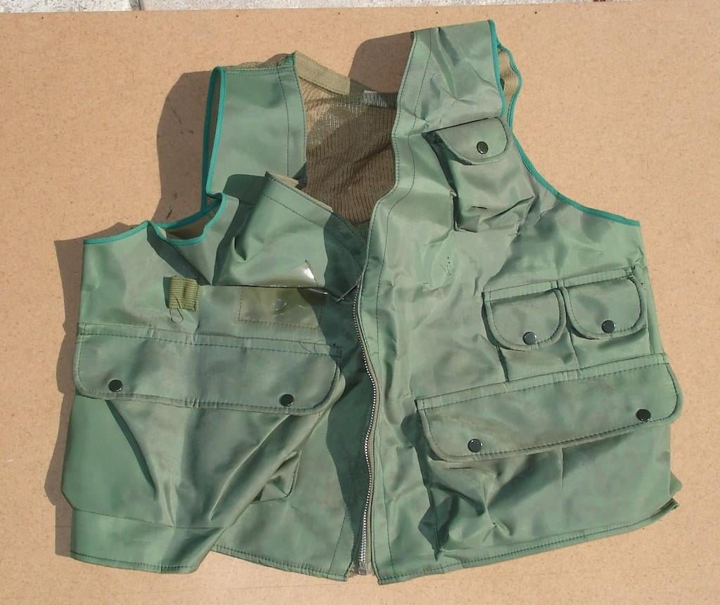 gilet de pêche à la mouche vert, Enlèvement, Utilisé, Vêtements