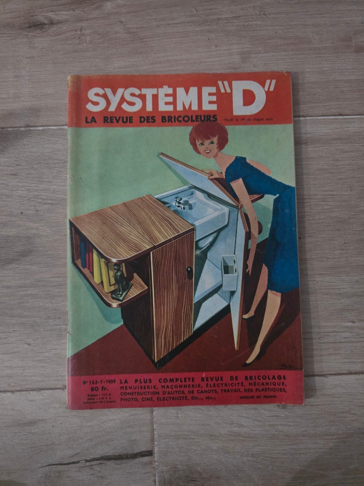 Magazine vintage Système D n163 – Juillet 1959 – Bricolage, Enlèvement ou Envoi