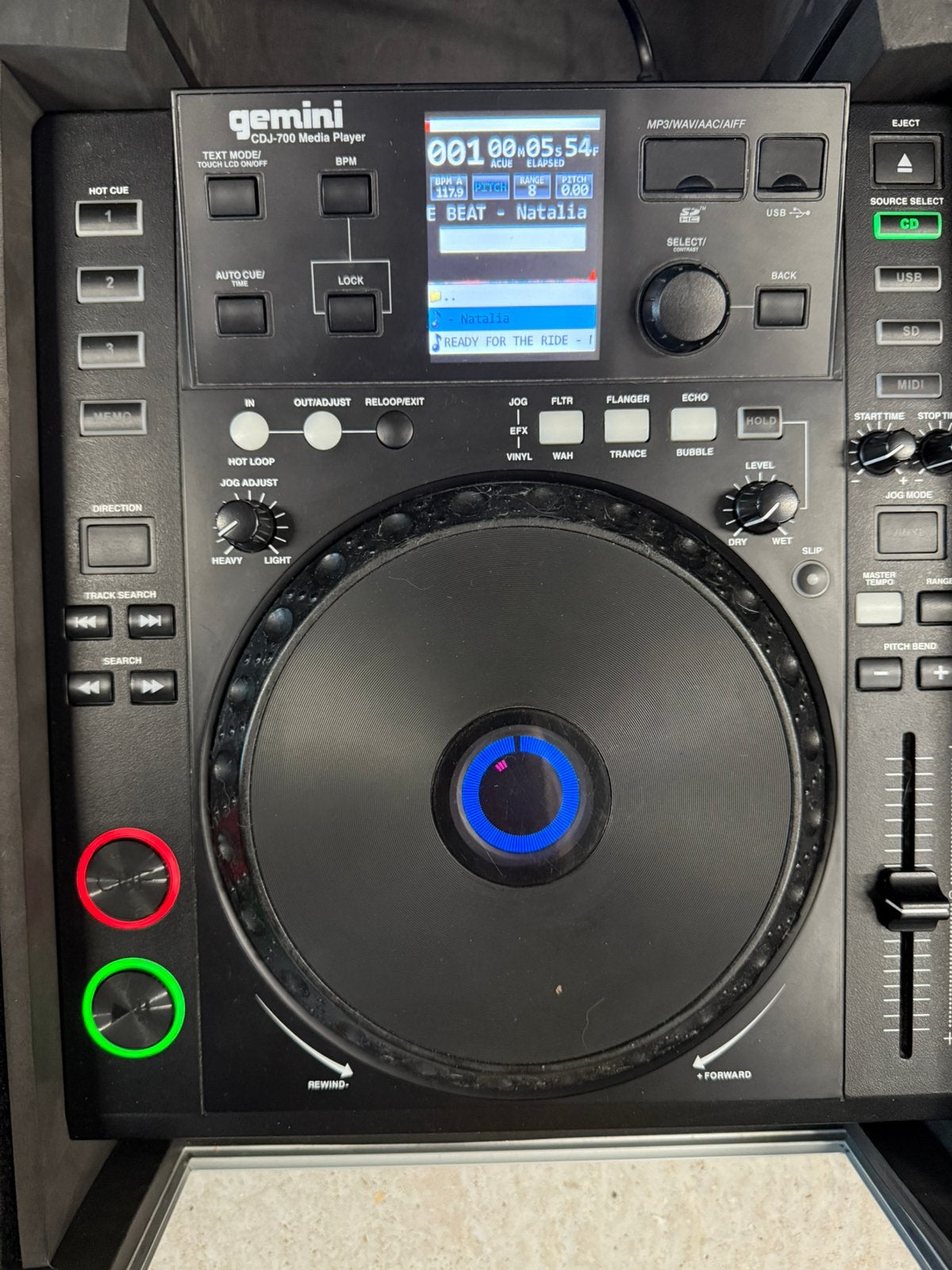 Cdj-700 gemini met flight case, Muziek en Instrumenten, Ophalen, Gebruikt