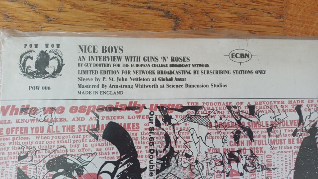 Vinyle Rouge Édition limitée Guns N Roses interview Ed 1989, Édition limitée, Enlèvement ou Envoi