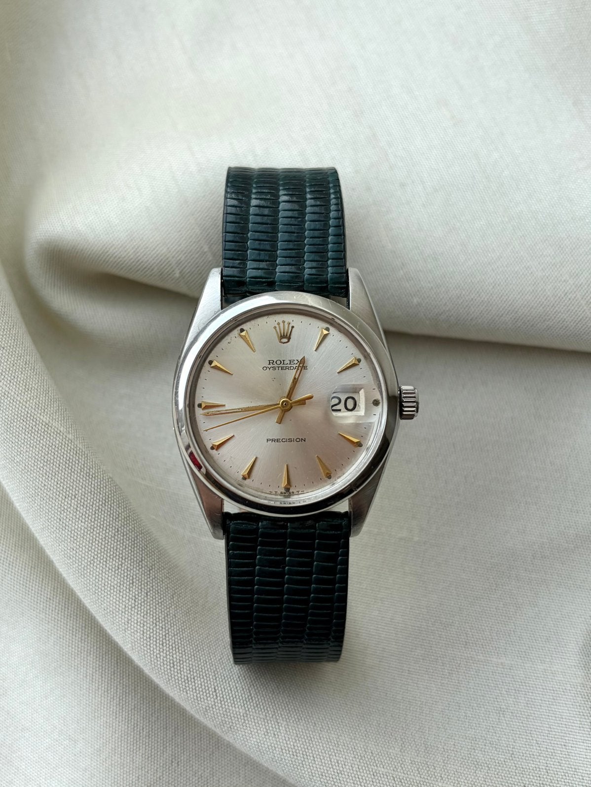 Rolex oysterdate  precision vintage, Staal, Met bandje, Polshorloge, 1930 tot 1960