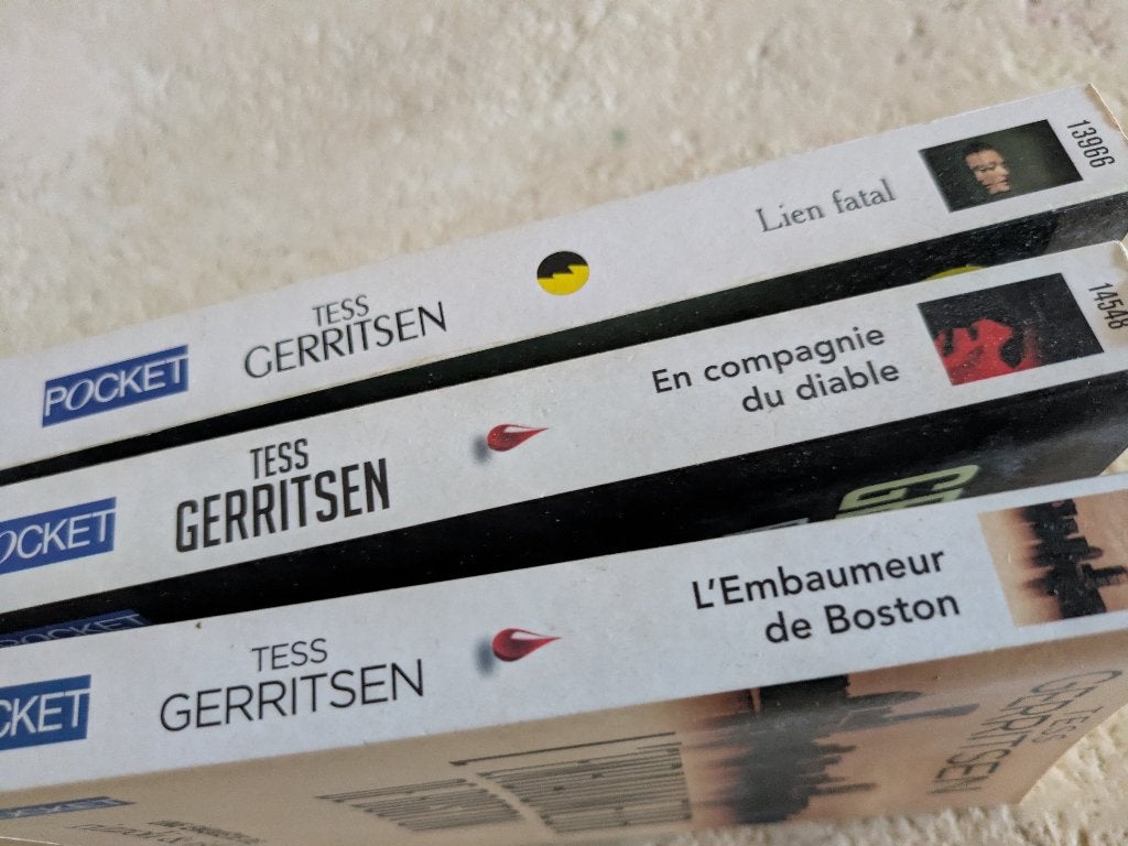 3 thrillers de Tess Gerritsen (Pocket) pour 1,5€., Utilisé, Europe autre, Tess Gerritsen., Envoi